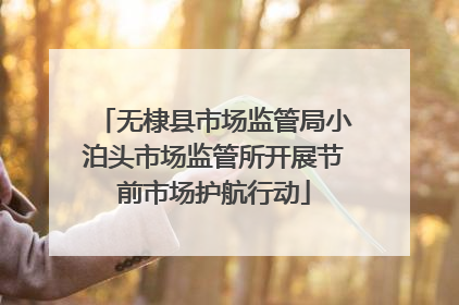 无棣县市场监管局小泊头市场监管所开展节前市场护航行动