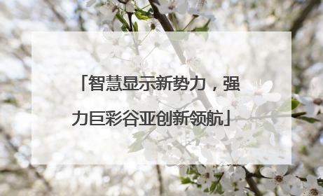 智慧显示新势力，强力巨彩谷亚创新领航