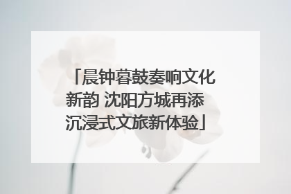晨钟暮鼓奏响文化新韵 沈阳方城再添沉浸式文旅新体验