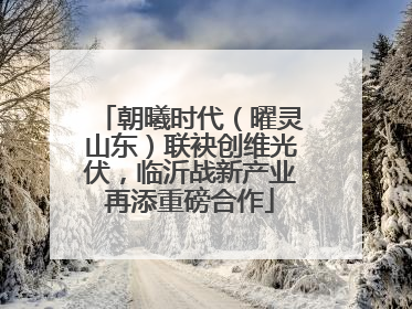 朝曦时代（曜灵山东）联袂创维光伏，临沂战新产业再添重磅合作
