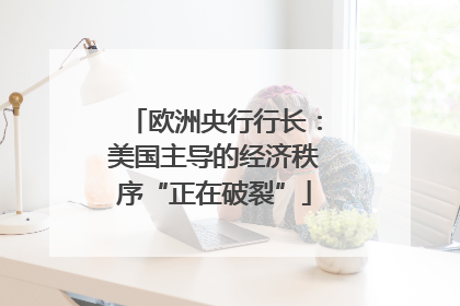 欧洲央行行长：美国主导的经济秩序“正在破裂”