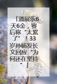 潘展乐6天6金，赛后称“太累了”！33岁孙杨发长文回应“为何还在坚持”