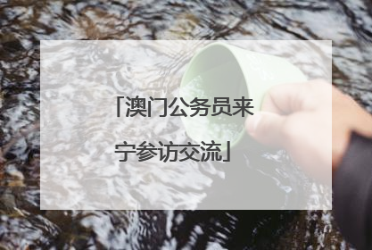 澳门公务员来宁参访交流
