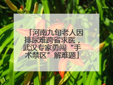 河南九旬老人因排尿难跨省求医，武汉专家勇闯“手术禁区”解难题
