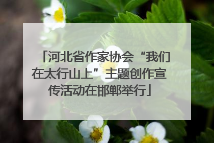 河北省作家协会“我们在太行山上”主题创作宣传活动在邯郸举行
