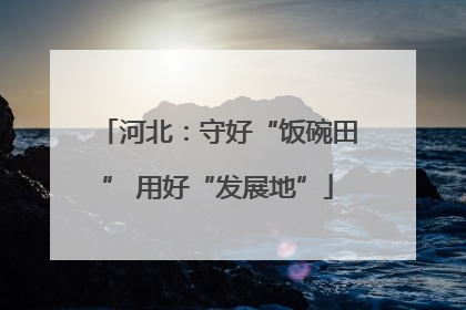 河北：守好“饭碗田” 用好“发展地”