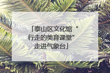 泰山区文化馆“行走的美育课堂”走进气象台
