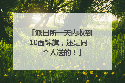 派出所一天内收到10面锦旗，还是同一个人送的！