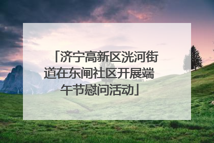济宁高新区洸河街道在东闸社区开展端午节慰问活动