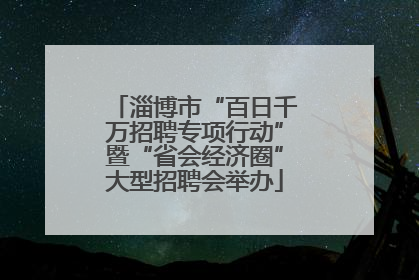 淄博市“百日千万招聘专项行动”暨“省会经济圈”大型招聘会举办