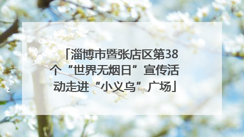 淄博市暨张店区第38个“世界无烟日”宣传活动走进“小义乌”广场