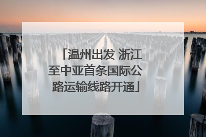 温州出发 浙江至中亚首条国际公路运输线路开通