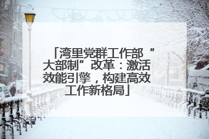 湾里党群工作部“大部制”改革：激活效能引擎，构建高效工作新格局