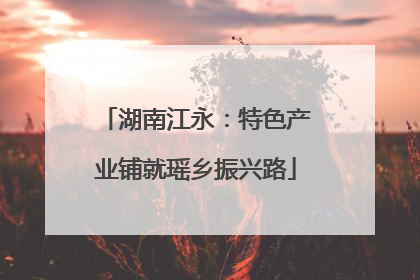 湖南江永：特色产业铺就瑶乡振兴路