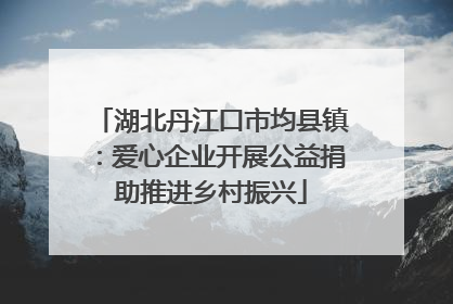 湖北丹江口市均县镇：爱心企业开展公益捐助推进乡村振兴