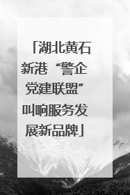 湖北黄石新港“警企党建联盟”叫响服务发展新品牌