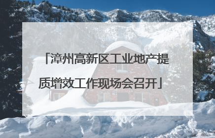 漳州高新区工业地产提质增效工作现场会召开