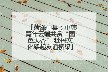 菏泽单县：中韩青年云端共赏“国色天香” 牡丹文化架起友谊桥梁