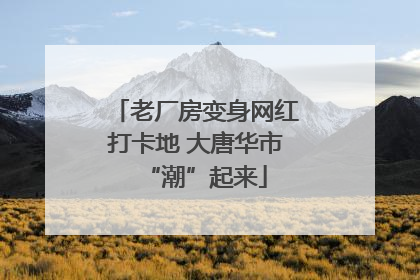 老厂房变身网红打卡地 大唐华市“潮”起来