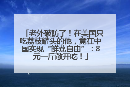 老外破防了！在美国只吃荔枝罐头的他，竟在中国实现“鲜荔自由”：8元一斤敞开吃！
