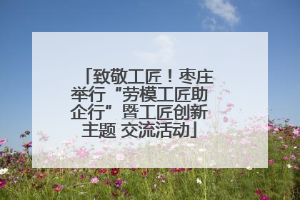 致敬工匠！枣庄举行“劳模工匠助企行”暨工匠创新主题 交流活动