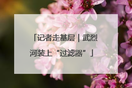 记者走基层｜武烈河装上“过滤器”