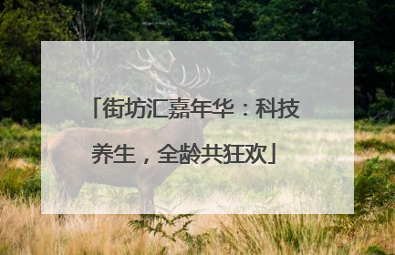 街坊汇嘉年华：科技养生，全龄共狂欢