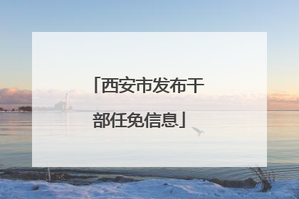 西安市发布干部任免信息