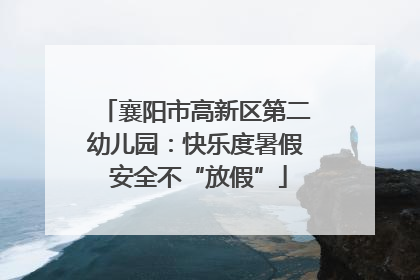 襄阳市高新区第二幼儿园：快乐度暑假 安全不“放假”