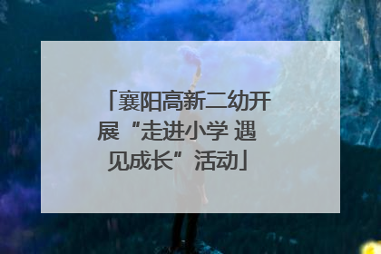 襄阳高新二幼开展“走进小学 遇见成长”活动