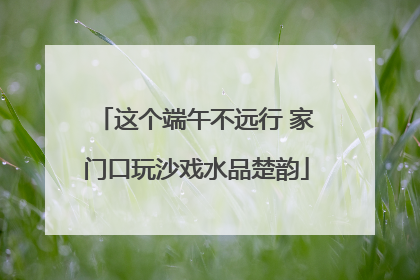 这个端午不远行 家门口玩沙戏水品楚韵