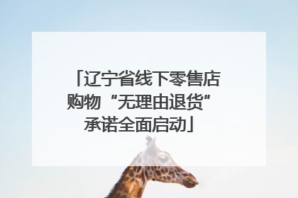 辽宁省线下零售店购物“无理由退货”承诺全面启动
