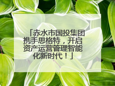 赤水市国投集团携手思格特，开启资产运营管理智能化新时代！