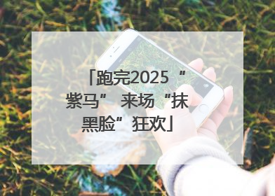 跑完2025“紫马” 来场“抹黑脸”狂欢