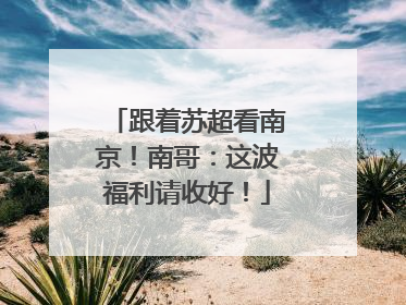 跟着苏超看南京！南哥：这波福利请收好！