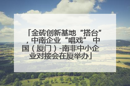 金砖创新基地“搭台”，中南企业“唱戏” 中国（厦门）-南非中小企业对接会在厦举办