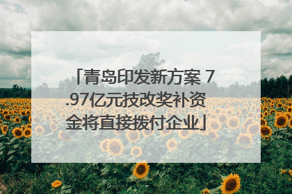 青岛印发新方案 7.97亿元技改奖补资金将直接拨付企业