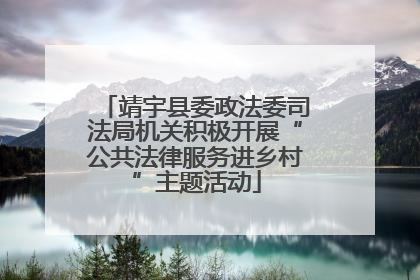 靖宇县委政法委司法局机关积极开展“公共法律服务进乡村”主题活动