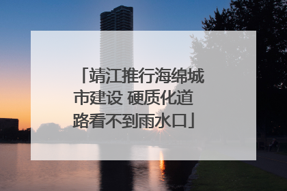 靖江推行海绵城市建设 硬质化道路看不到雨水口