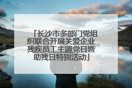 长沙市多部门党组织联合开展关爱企业残疾员工主题党日暨助残日特别活动