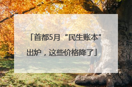 首都5月“民生账本”出炉，这些价格降了