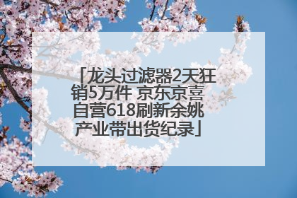 龙头过滤器2天狂销5万件 京东京喜自营618刷新余姚产业带出货纪录