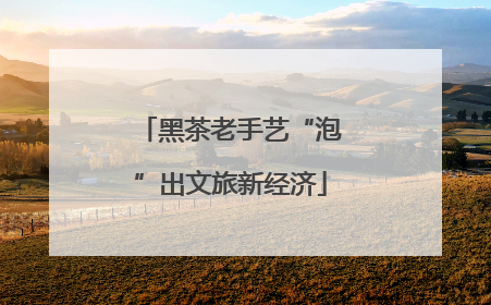 黑茶老手艺“泡”出文旅新经济