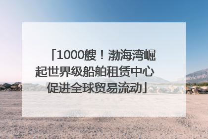 1000艘！渤海湾崛起世界级船舶租赁中心 促进全球贸易流动