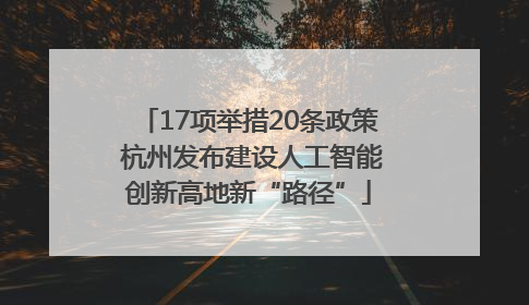 17项举措20条政策 杭州发布建设人工智能创新高地新“路径”