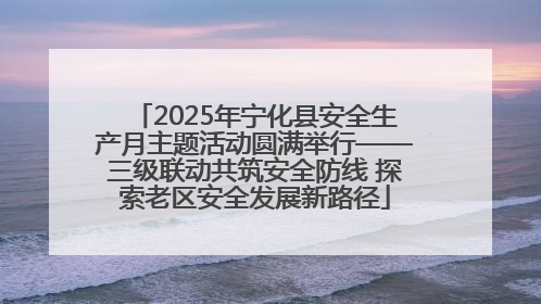 2025年宁化县安全生产月主题活动圆满举行——三级联动共筑安全防线 探索老区安全发展新路径