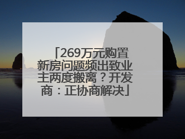 269万元购置新房问题频出致业主两度搬离？开发商：正协商解决